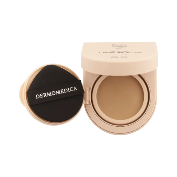 Dermomedica • Sunscreen Perfect Skin SPF50 • Fotoprotekcja, pielęgnacja i wyrównanie kolorytu w jednym kompakcie SPF50 • 9,3g - obrazek 2