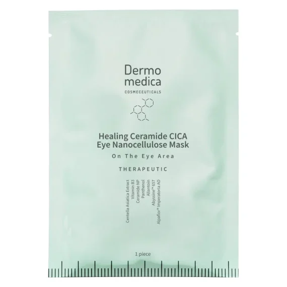 Dermomedica® • Healing Ceramide CICA Eye Nanocellulose Mask • Przeciwstarzeniowa Maska Na Okolicę Oczu • 1szt - obrazek 1