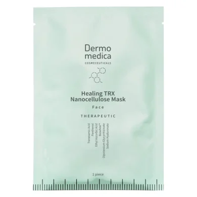 Dermomedica® • Healing TRX Nanocellulose Mask / Face • Terapeutyczna Maska Przeciwstarzeniowa W Płacie • 1szt