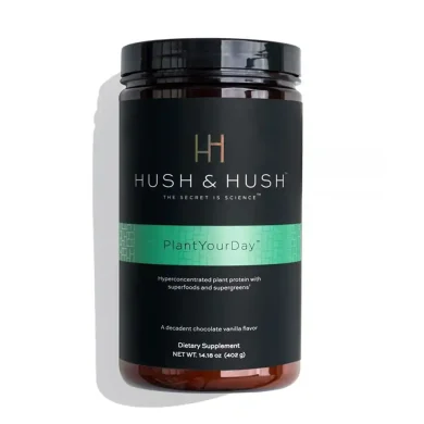 Hush & Hush® • Plant Your Day • Wegański suplement diety wspierający pracę jelit i wątroby • 402g