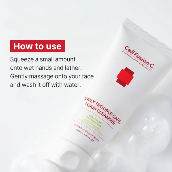 Cell Fusion C® • Daily Trouble Care Foam Cleanser • Pianka oczyszczająca do skóry tłustej, trądzikowej • 130ml - obrazek 4