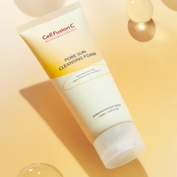Cell Fusion C® • Pore Sun Cleansing Foam • Pianka oczyszczająca z filtrów przeciwsłonecznych • 150ml - obrazek 2