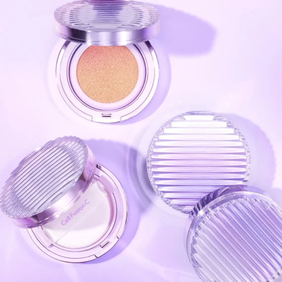 Cell Fusion C® • Glass Skin Cushion SPF40 PA++ • Wygładzająco-ochronny podkład w poduszce z efektem Glass Skin • 13g - obrazek 3