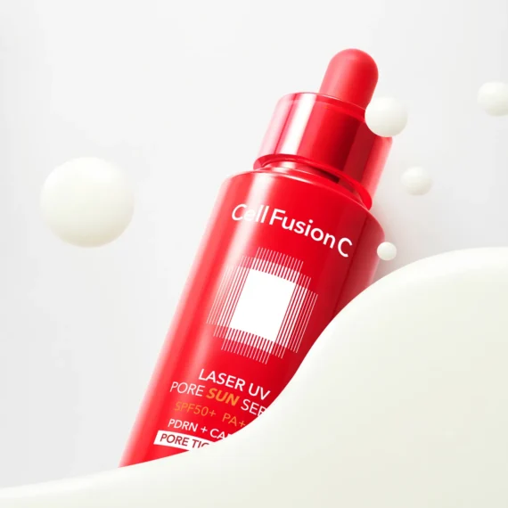 Cell Fusion C® • Laser UV Pore Sun Serum SPF50+ PA++++ • Ochronne serum wygładzające i zwężające pory • 50ml - obrazek 2