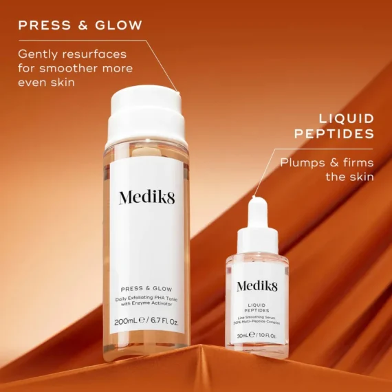 Medik8® • Zestaw Luminous Lift • Press & Glow™ • 200ml • Liquid Peptides™ • 30ml - obrazek 3