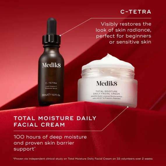Medik8® • Zestaw Radiance Wrapped • C-Tetra® • 30ml • Total Moisture Daily Facial Cream • 50ml - obrazek 3